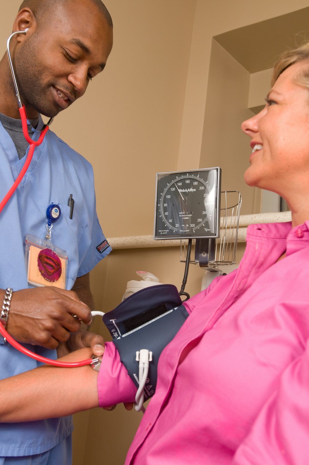 IV hydration drip bag in clinical setting
